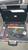 A cased security marking tool and accessories