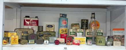 A quantity of advertising boxes & tins etc.