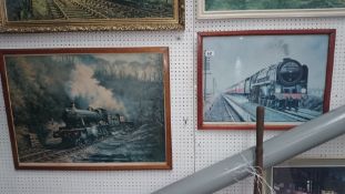 Two locomotive prints