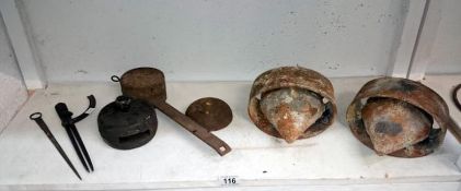 A quantity of railway tools & balances etc