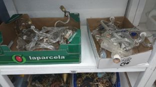 2 boxes of chandelier 'arms' etc.