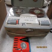 A Grundig TK14 reel to reel tape recorder