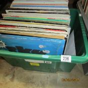 A box of LP records