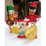 4 soft toys including Donald Duck