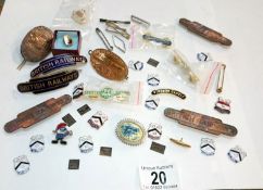 A quantity of British Rail badges etc.