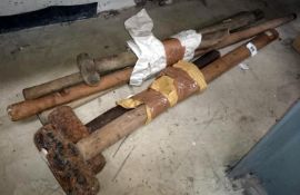 2 sledge hammers & shafts