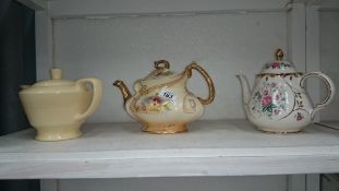 A Victorian Royal Devon teapot and 2 Woods teapot