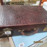 An old leather suitcase