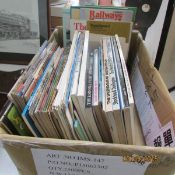 A box of steam railway books,