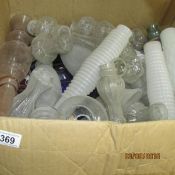 A quantity of glass chandelier parts