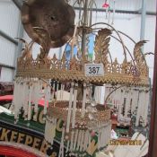 A drop bead chandelier
