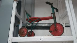 A vintage child's tricycle