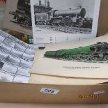 A quantity of locomotive photographs including press photos