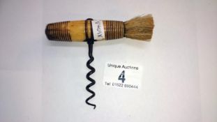 A 19th Century bone handled cork screw A/F