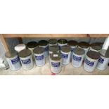 A large quantity of natural dried milk canisters