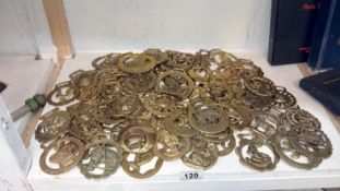 A very large quantity of horse brasses