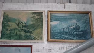 Two locomotive prints