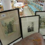 2 framed and glazed engravings and a Lincoln engraving,