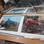 2 Railway prints being 'Giants of Camden' by David Weston and a 'Sir Nigel Gesley' locomotive print