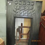 A cast iron fire place