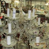 A 24 light glass chandelier