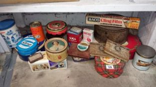 A large quantity of collectors advertising tins