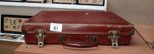 A small leather attaché case