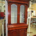 A Victorian mahogany display cabinet