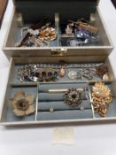 A jewellery box and contents