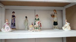 7 porcelain figures including continental examples
