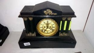 A Paladian style mantel clock