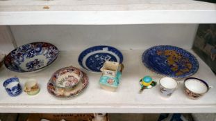 A mixed lot of 19th century and Edwardian pottery items