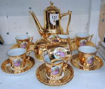 A continental gilded coffee set