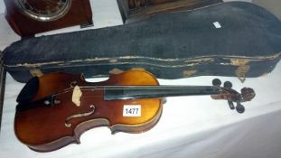 A German violin and bow in case