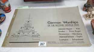 A folio of ten technical drawings of German war ships of the Second World War from authentic