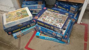 Approximately 17 jigsaw puzzles (some new)
