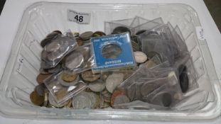 A container of mainly UK coins