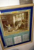 A framed and glazed 1928 calendar for J H Priestley,