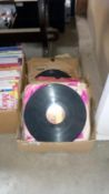 A box of 78 rpm records