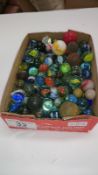 A quantity of glass marbles