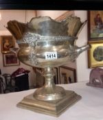 A large silver plated punch/champagne bowl