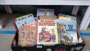 A collection of early children's annuals including The Monster Rupert book a/f