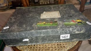 A box of stamps including album