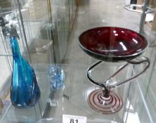 3 pieces of coloured glass