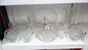 A mixed lot of glassware