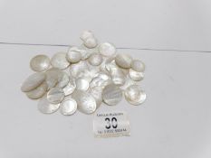 A quantity of mother of pearl counters