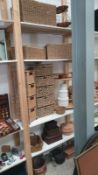 5 shelves of basket ware boxes,