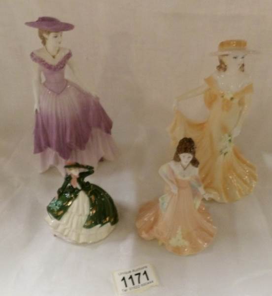 4 Coalport figurines