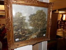 A framed and glazed country scene