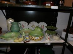 A mixed lot including Royal Winton, Crown Devon, Beswick, Burleigh etc (approx.